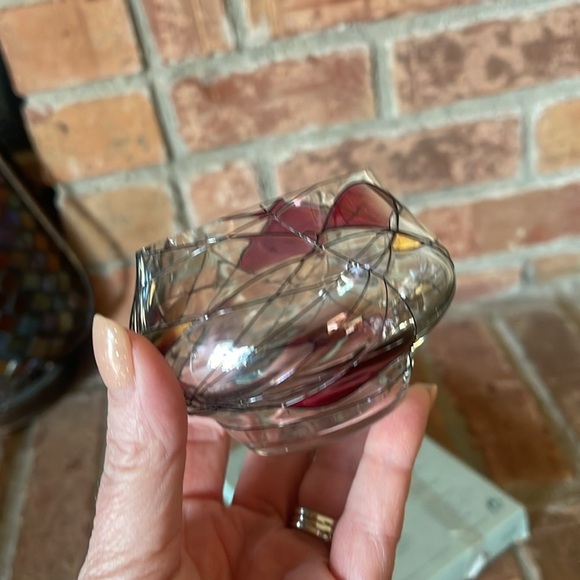 PartyLite Mosaic Tealight Holder w/ One Dozen Various Tealights - Picture 4 of 6